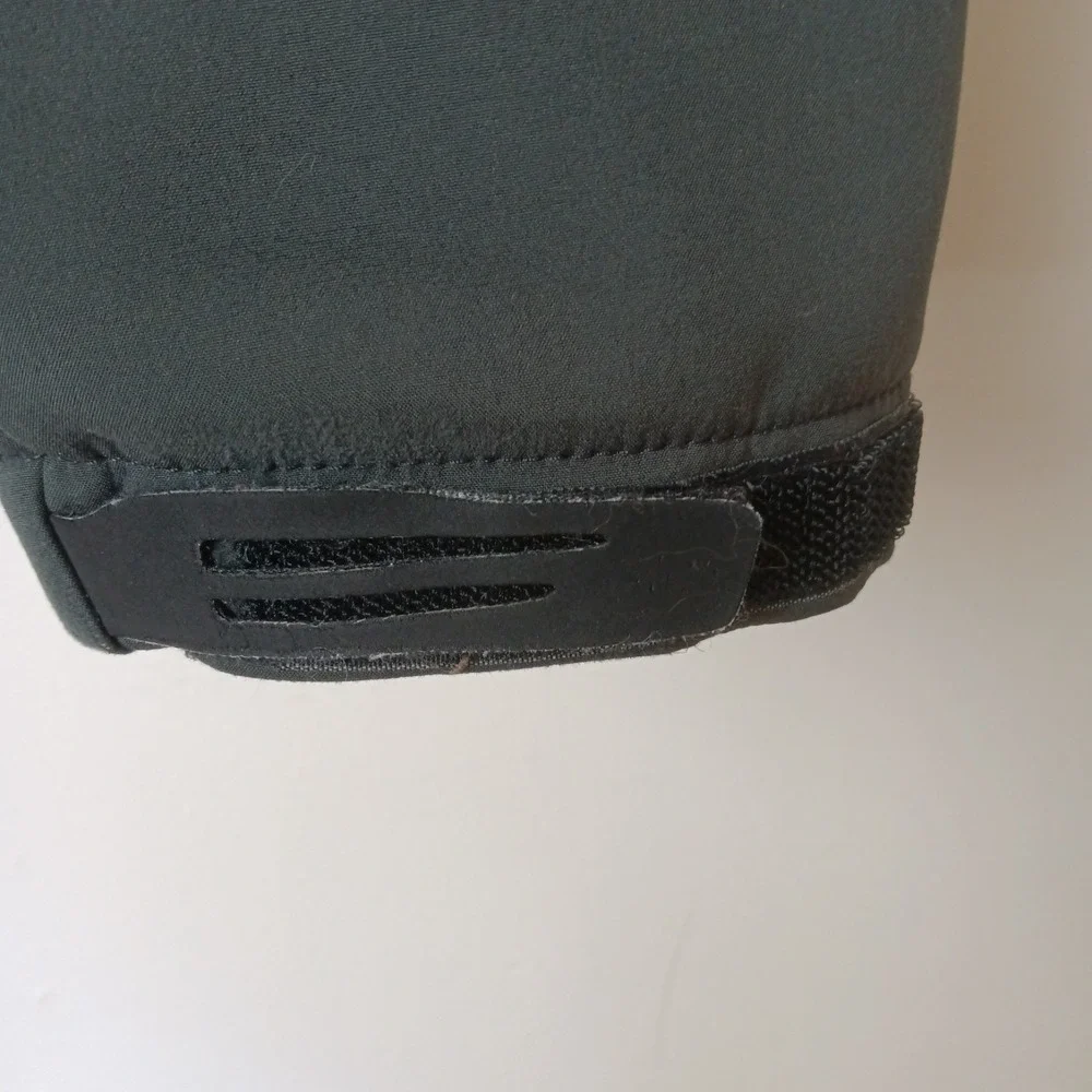 North Face Mens Fleece Lined‎ Full Zip Softshell Black Jacket TNF APEX L - FLAWS